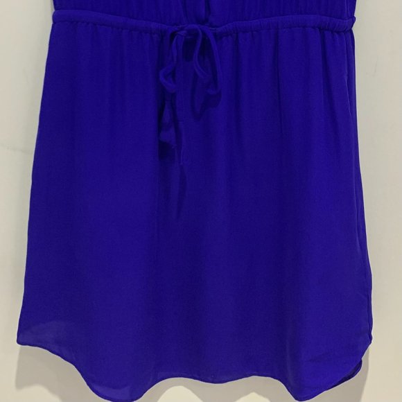 Babaton Benedict Silk Sleeveless Dress Blue XS EUC - Picture 5 of 9